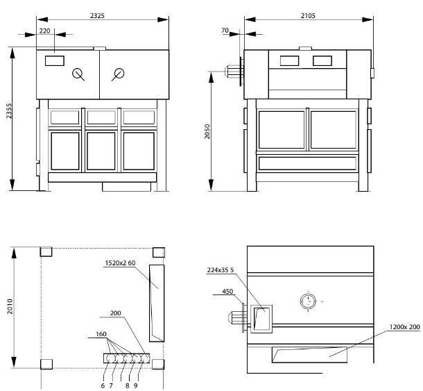 Схема універсального зерноочистителя PETKUS